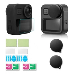 Vidrio Protector + Cubierta Lente Compatible GoPro Max