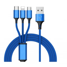 Cable 3 en 1 Micro USB Tipo C Lightning Premium