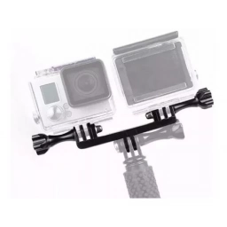 Puente Soporte Doble Camaras Y Foco Led Compatible Gopro