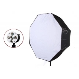 Softbox Octogonal Difusor 90 cm Cinco Luces 5 Lamp