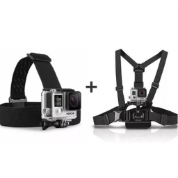 Arnes Pecho Pechera + Vincha Compatible Gopro Con Bolsa