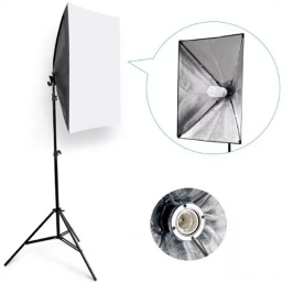 Softbox 50x70cm Tripode 2m Portalmpara 1 Luz Continua