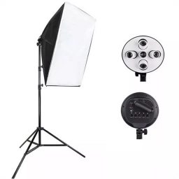 Softbox 50x70cm Portalmpara 5 Lamps + Tripode 2 M